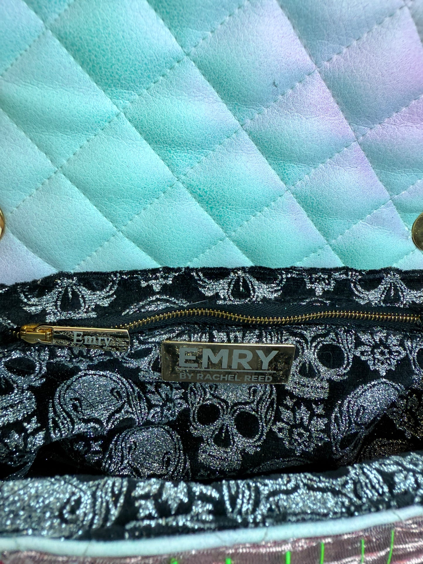 The "Riot Grrrl" 1-of-1 Hand-Painted Graffiti Bag | Real Guitar Hardware & 24K Gold