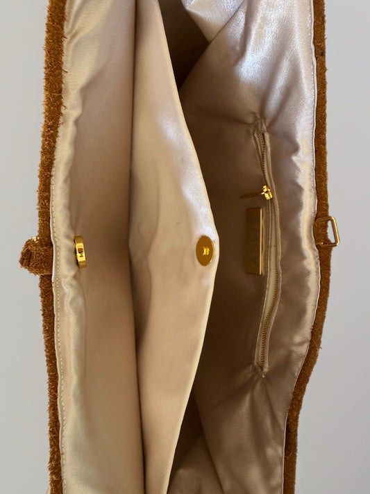 Camel Suede Utility Tote